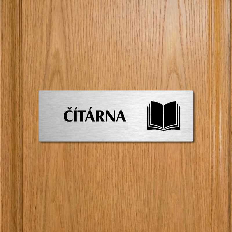 Čítárna, 240x79mm, stříbrná popiska 